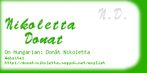 nikoletta donat business card