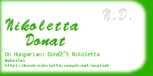 nikoletta donat business card